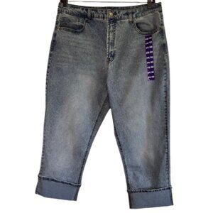 FRYE Women's High-Rise Cuffed Light Wash Denim Jeans Size 14/32 NWOT